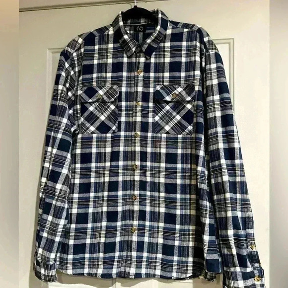 BURNSIDE MENS LONG SLEEVE FLANNEL SHIRT SIZE 2XL NEW NO TAGS - Picture 1 of 10